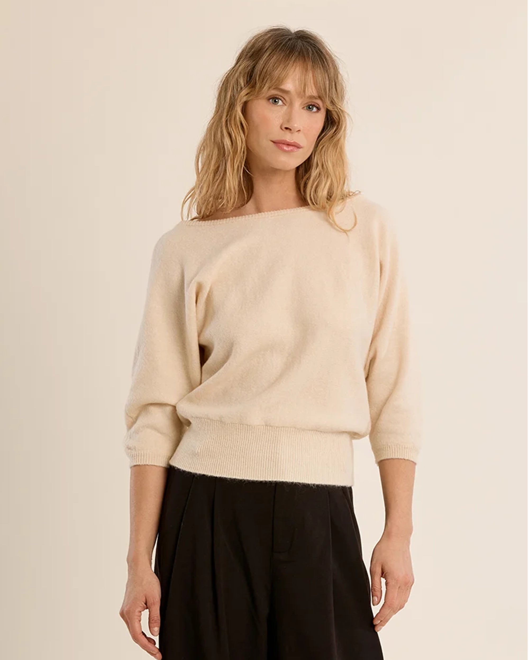 MOLLY BRACKEN Scoop Back Sweater