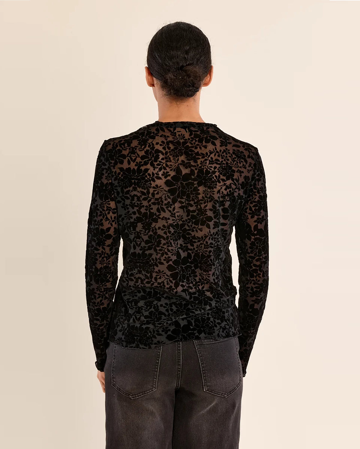 MOLLY BRACKEN Floral Mesh Top