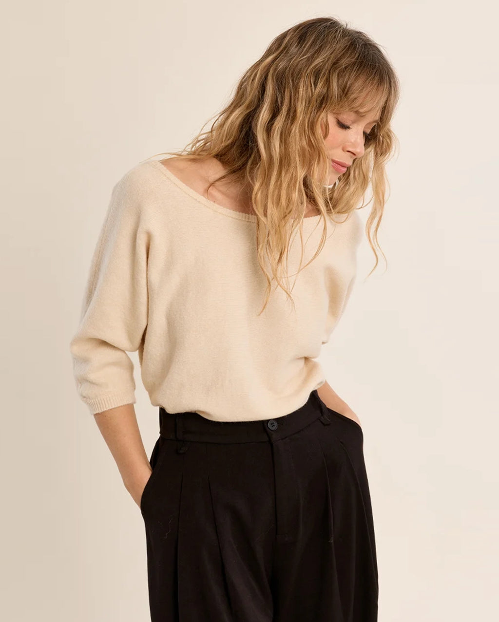 MOLLY BRACKEN Scoop Back Sweater