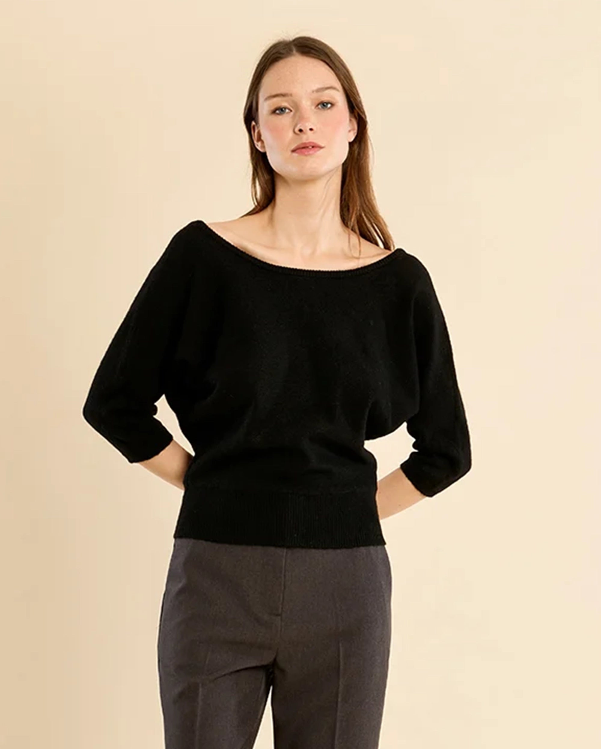 MOLLY BRACKEN Scoop Back Sweater