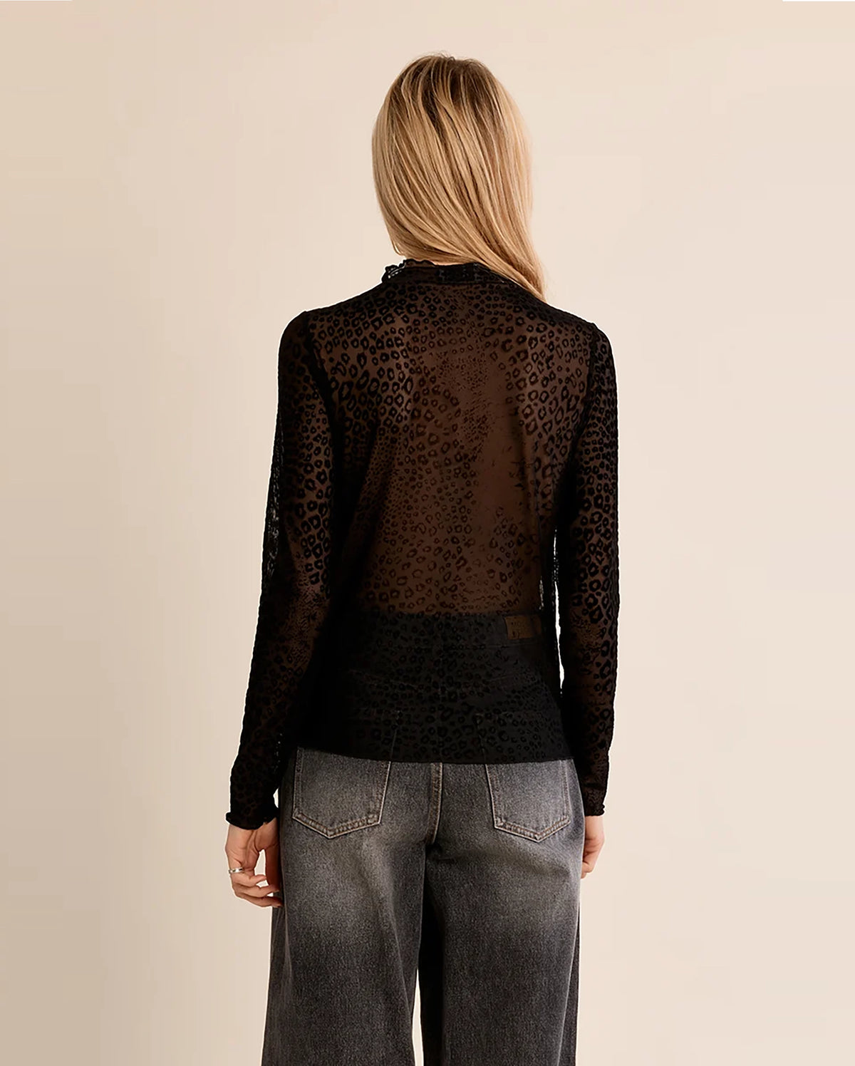MOLLY BRACKEN Cheetah Mesh Top