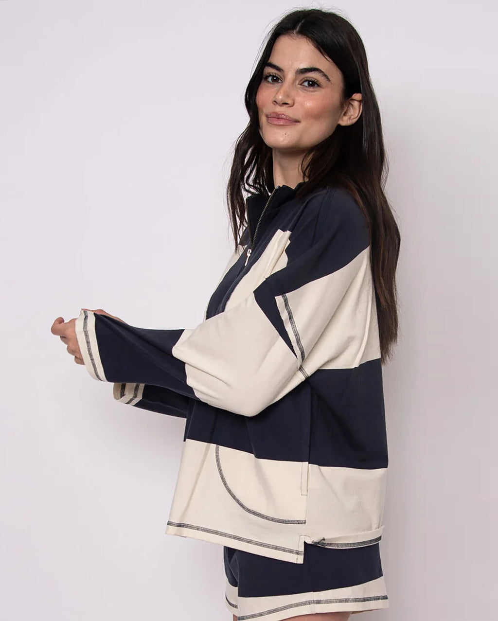 RD STYLE Camille Stripe Sweatshirt
