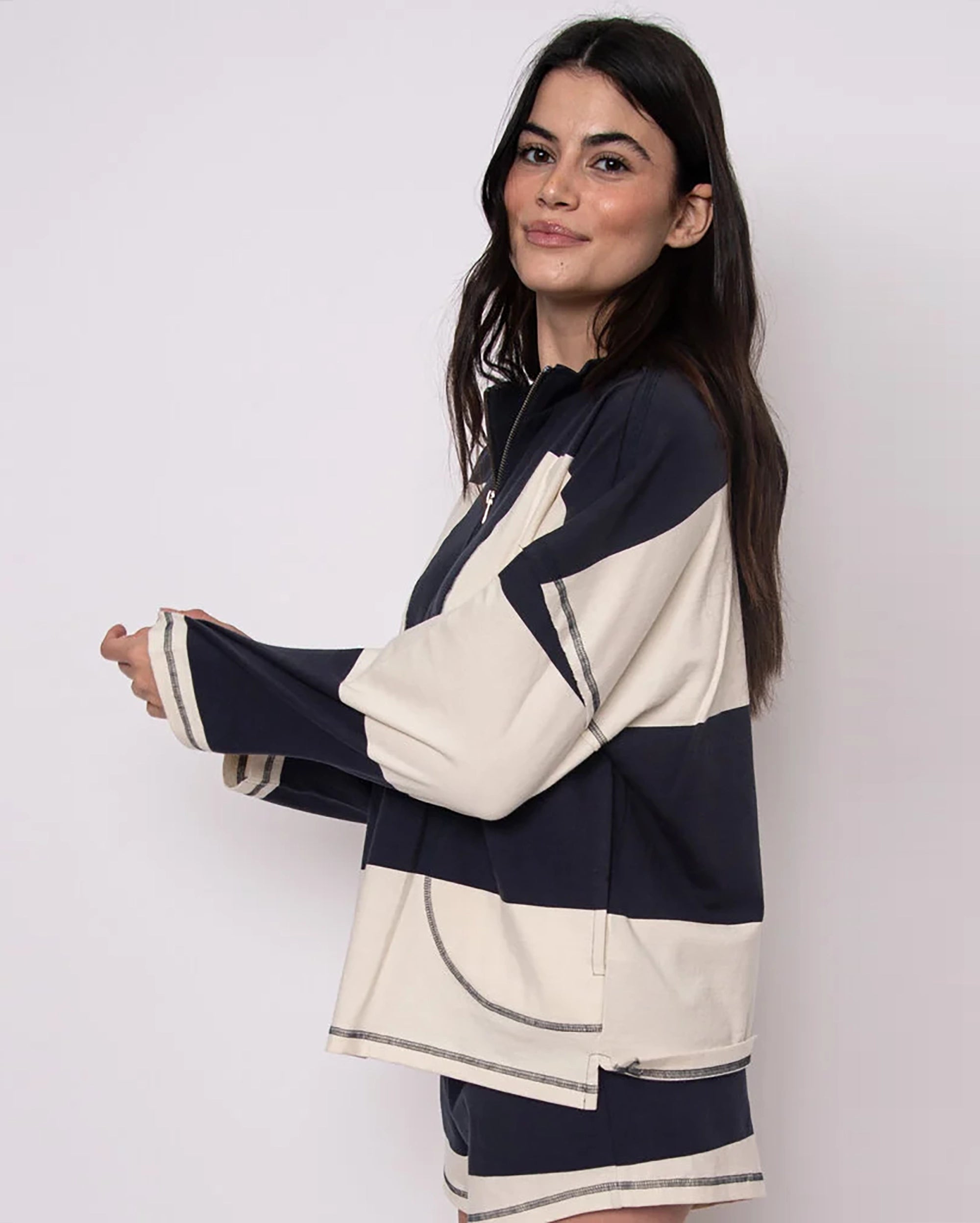 RD STYLE Camille Stripe Sweatshirt