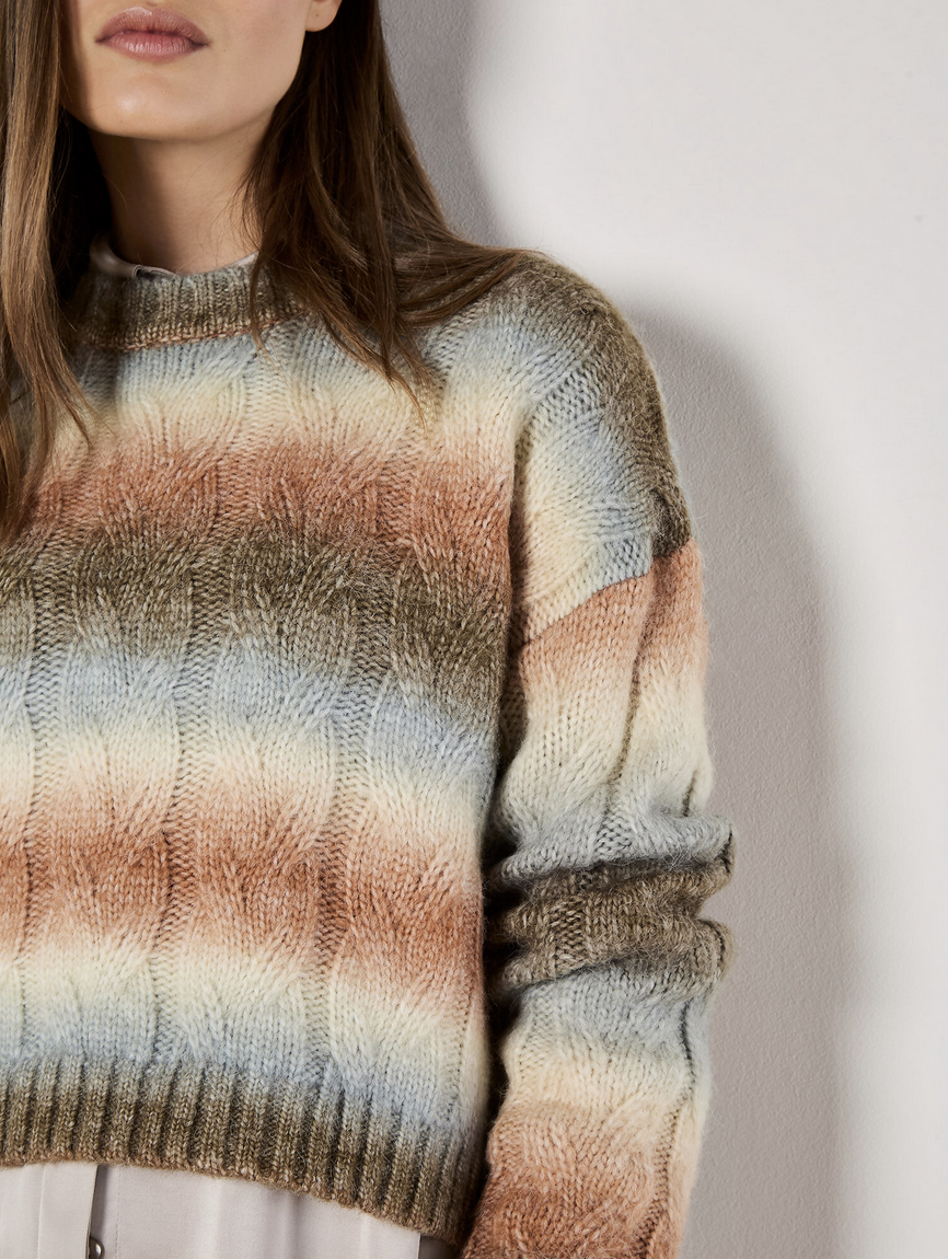 Apricot - Space Boxy Sweater Coral M