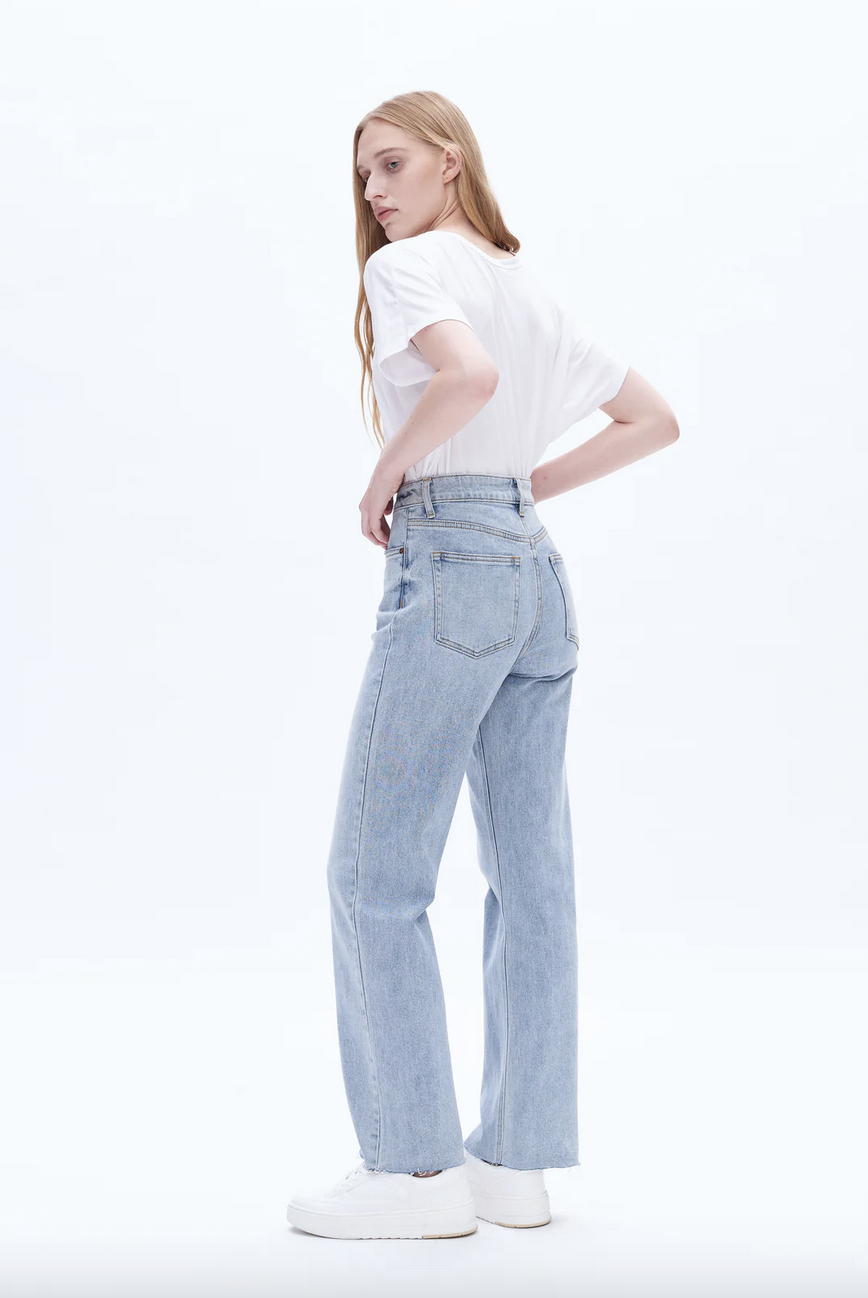 Bayeas - High Rise Wide Leg Jeans Glacier 27
