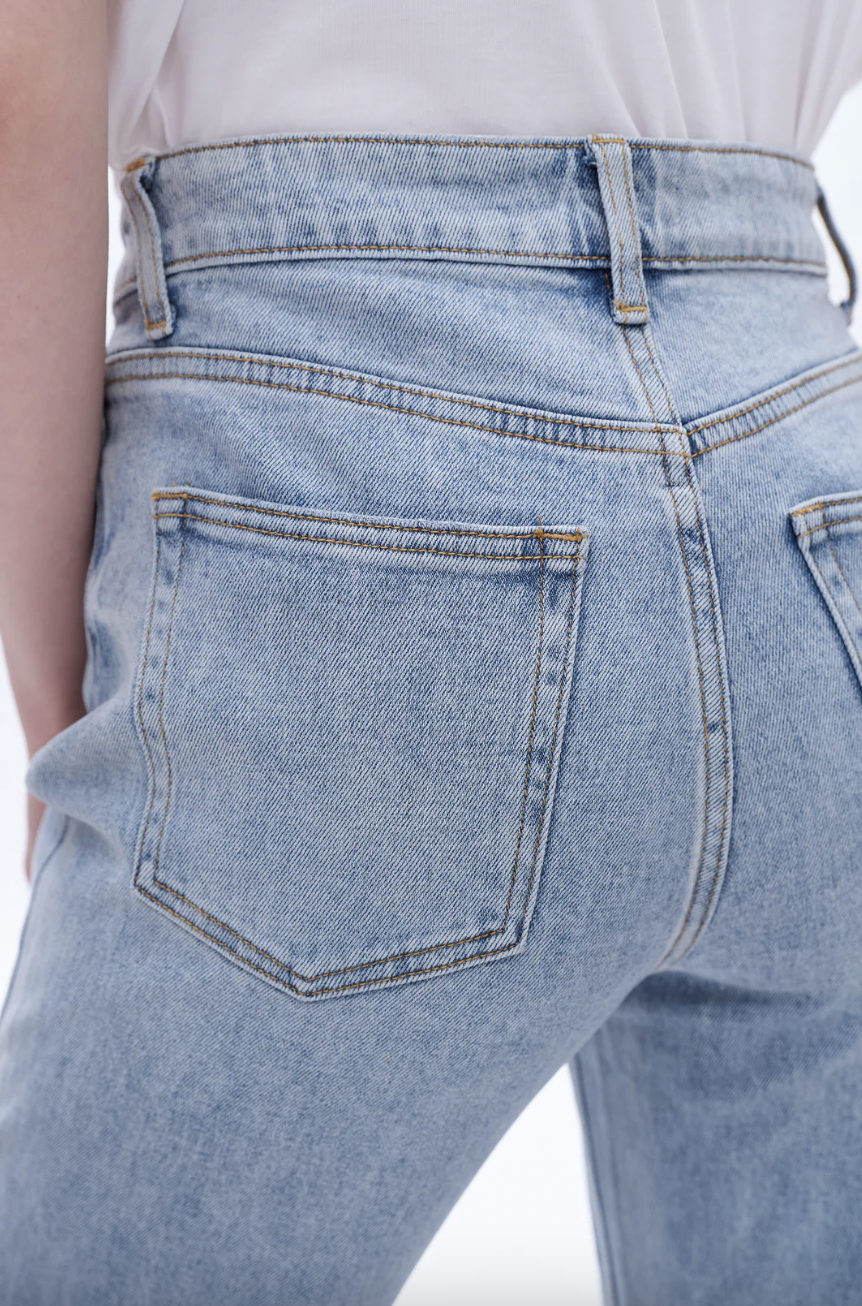 Bayeas - High Rise Wide Leg Jeans Glacier 28