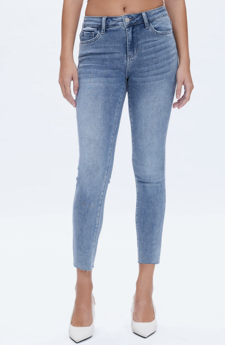 Bayeas - Mid Rise Ankle Skinny Jeans Lonely 2/25