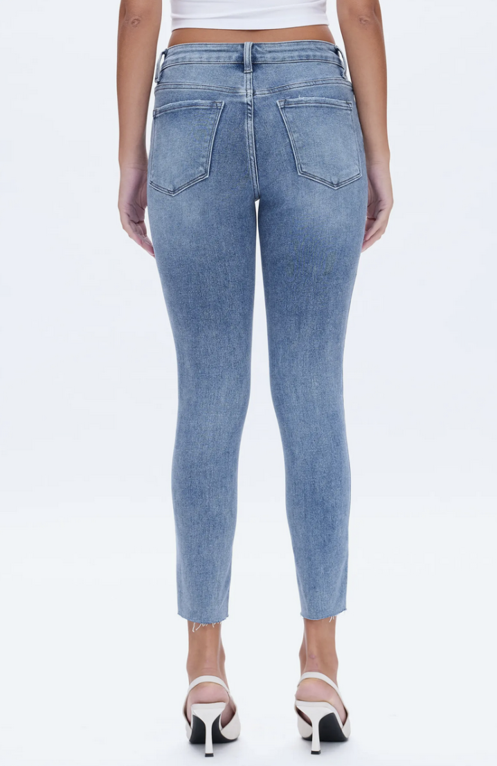 Bayeas - Mid Rise Ankle Skinny Jeans Lonely 4/26