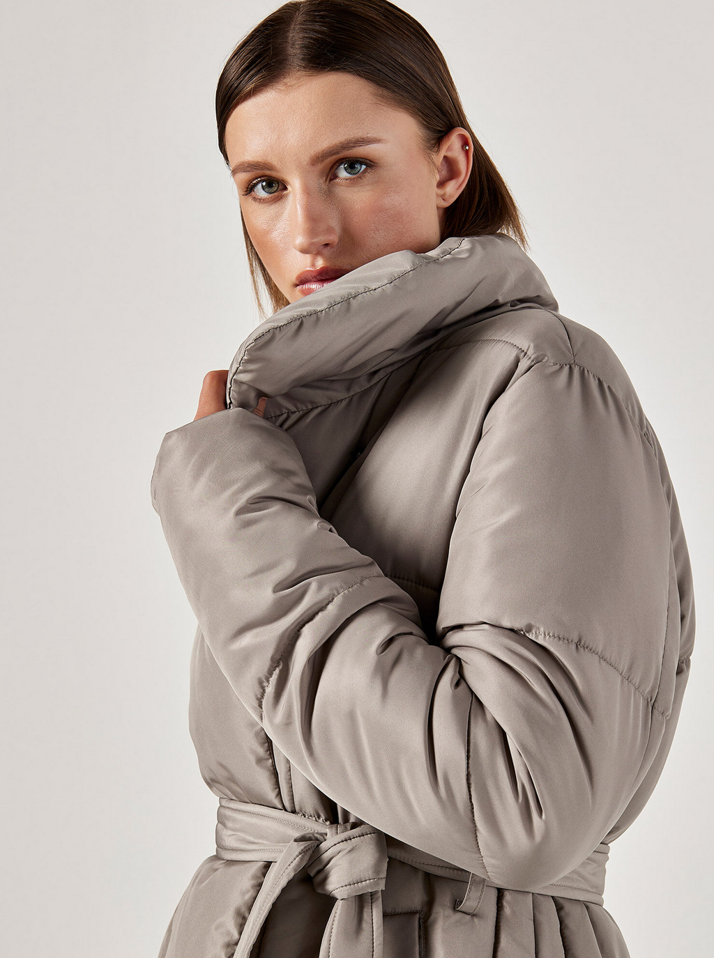 Apricot - Quilted Jacket Stone S