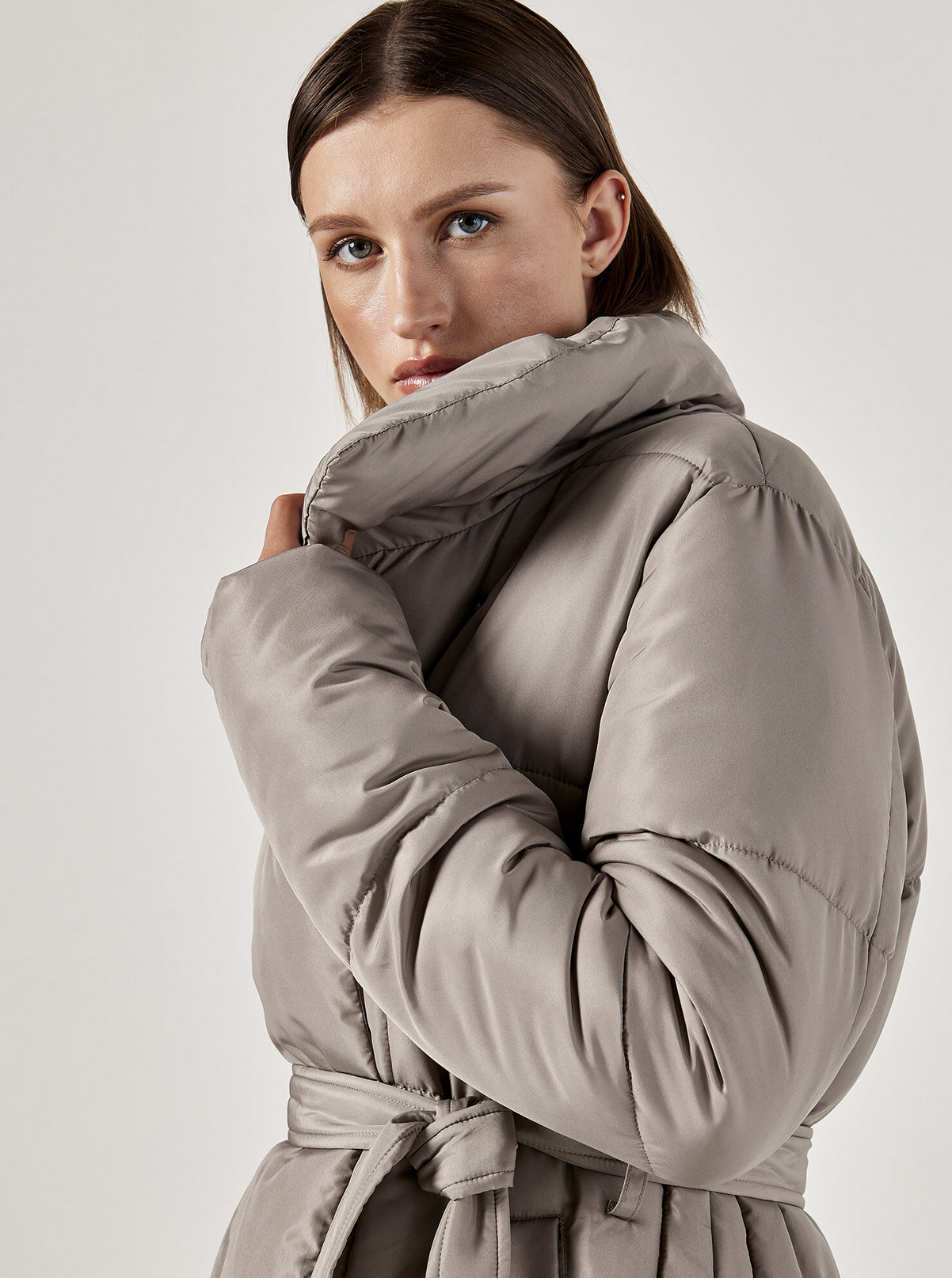 Apricot - Quilted Jacket Stone S