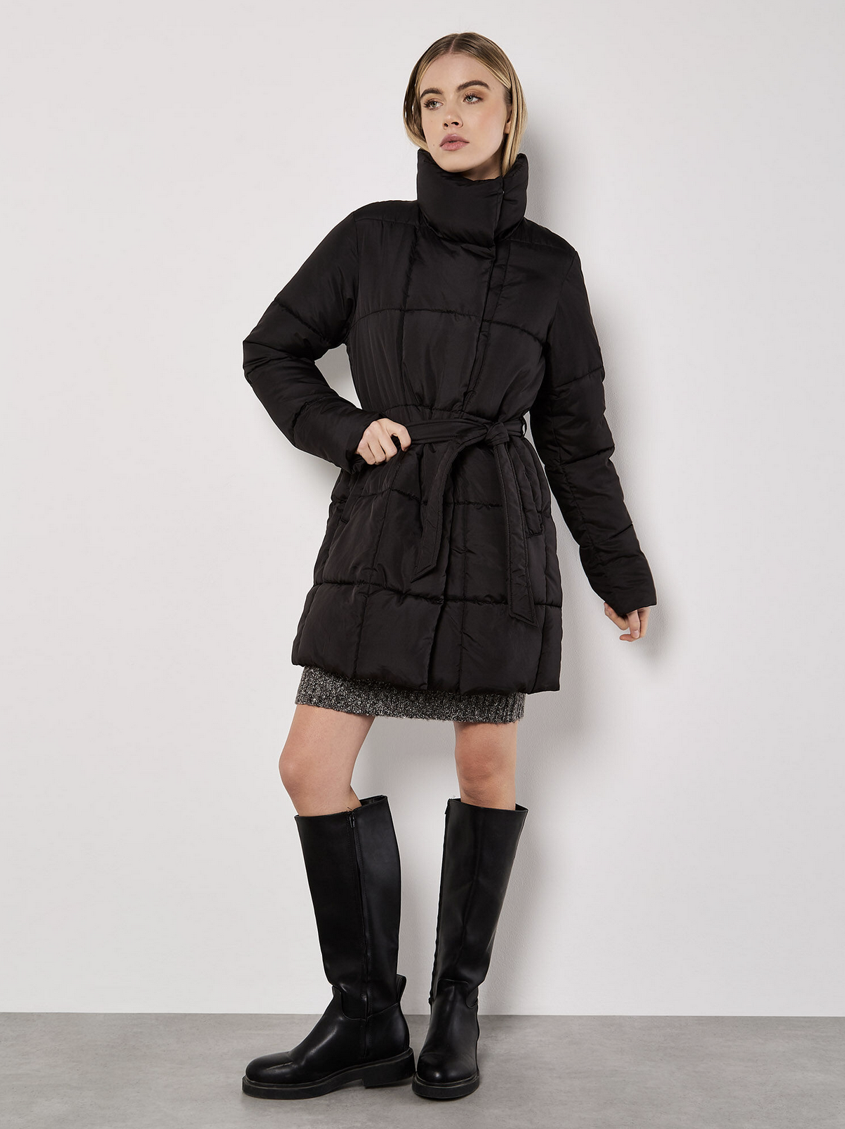 Apricot - Quilted Jacket Stone L