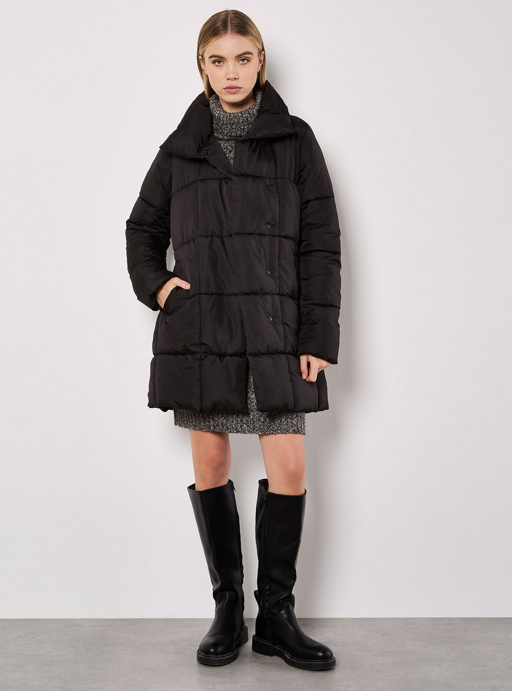 Apricot - Quilted Jacket Black XS