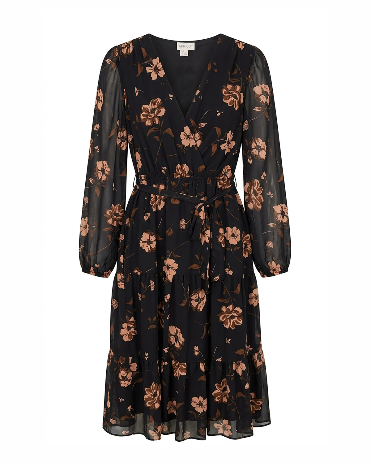 APRICOT Floral Wrap Dress